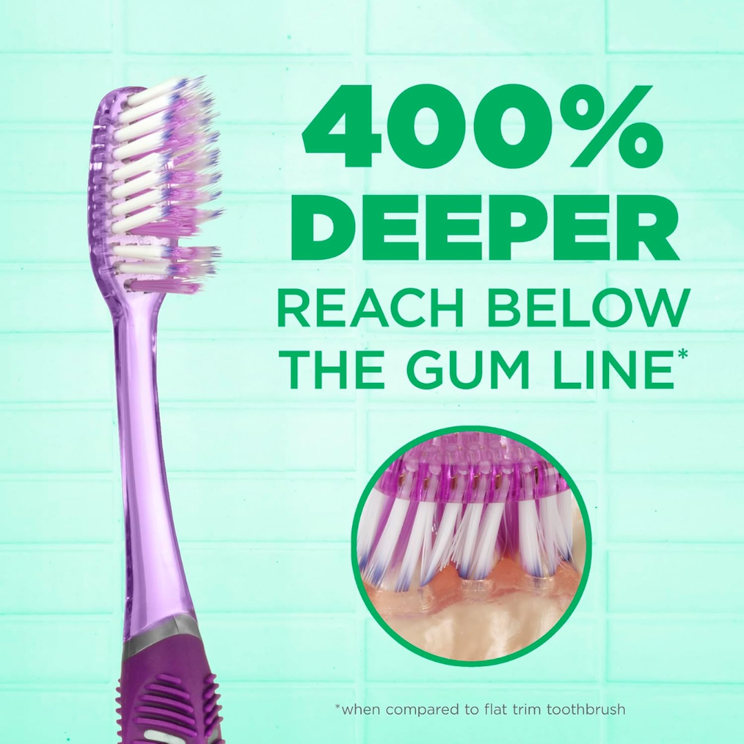 GUM 524 Technique Deep Clean Toothbrush: Compact Head, Soft Bristles for Adults with Sensitive Gums