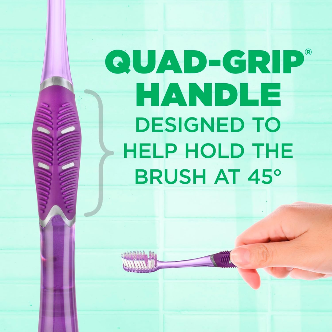 GUM 524 Technique Deep Clean Toothbrush: Compact Head, Soft Bristles for Adults with Sensitive Gums