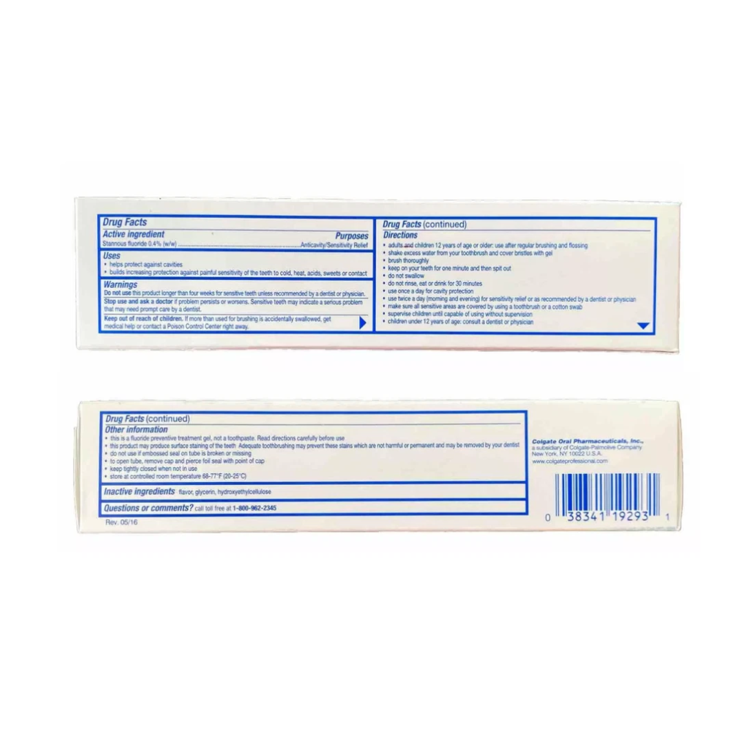 Colgate Gel-Kam Preventative Treatment Gel Tube: 0.4% Stannous Fluoride, 4.3 oz, Mint Flavor