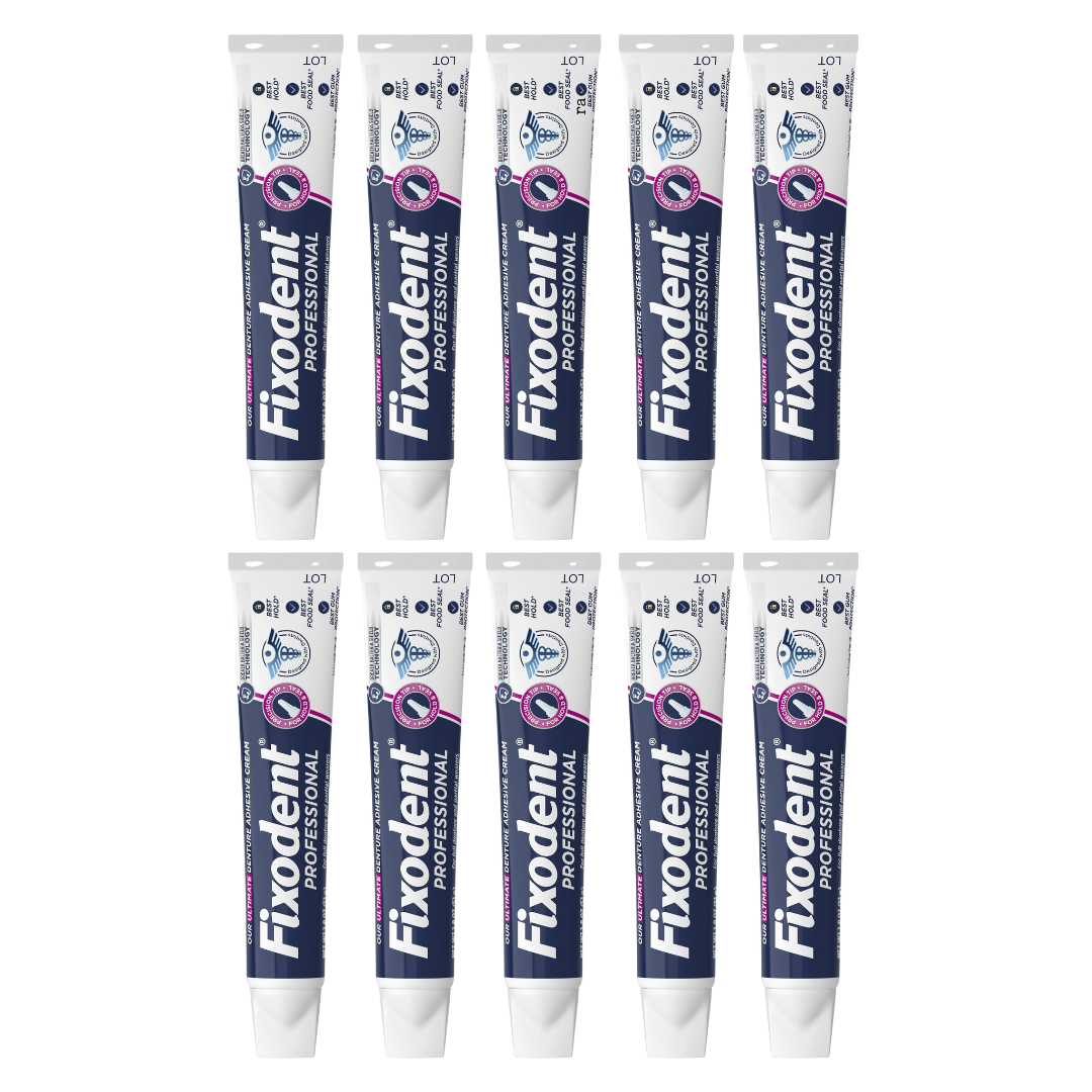 Fixodent Professional Denture Adhesive: Travel Sized/Pocket Sized Tubes Adhesive Cream 0.35 oz