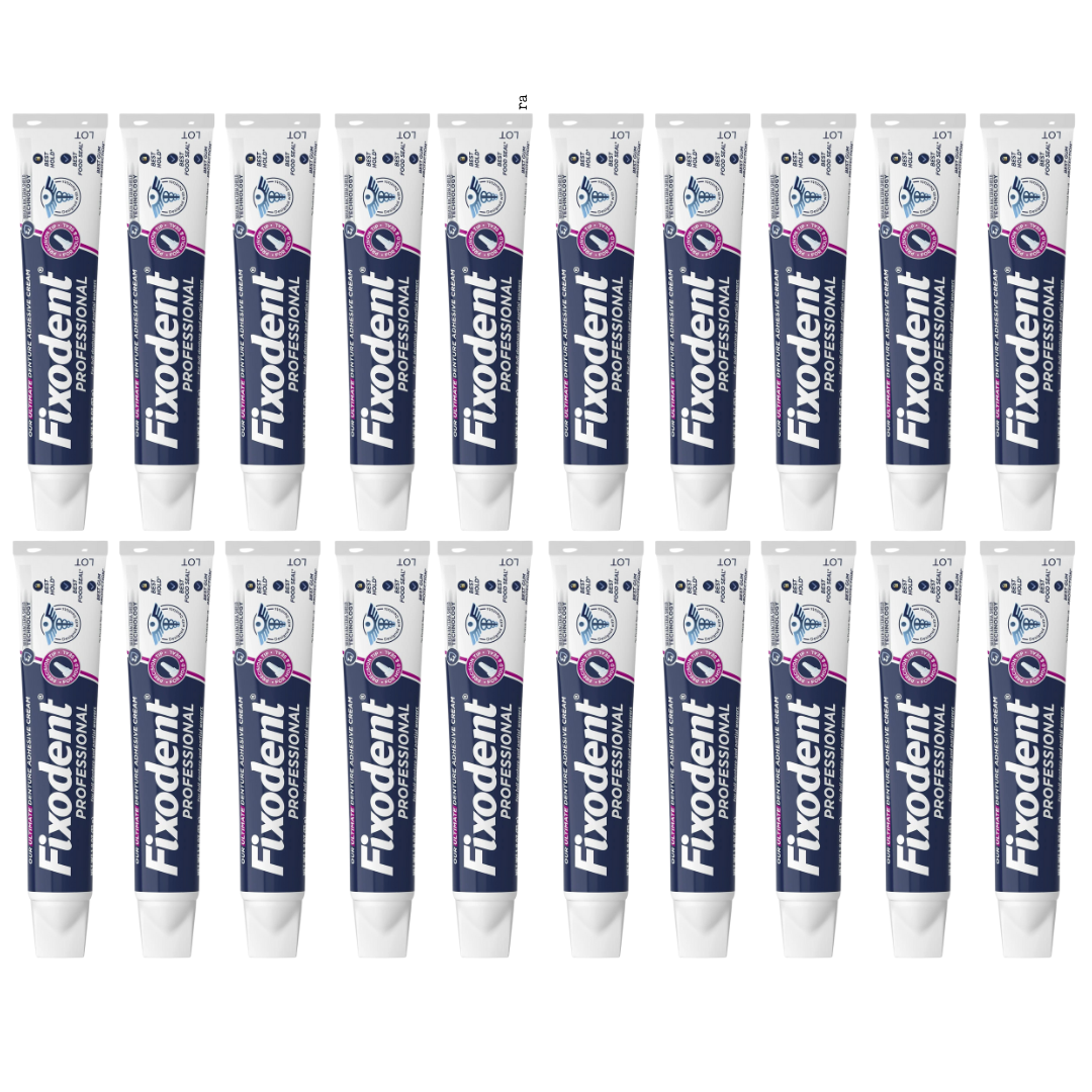 Fixodent Professional Denture Adhesive: Travel Sized/Pocket Sized Tubes Adhesive Cream 0.35 oz