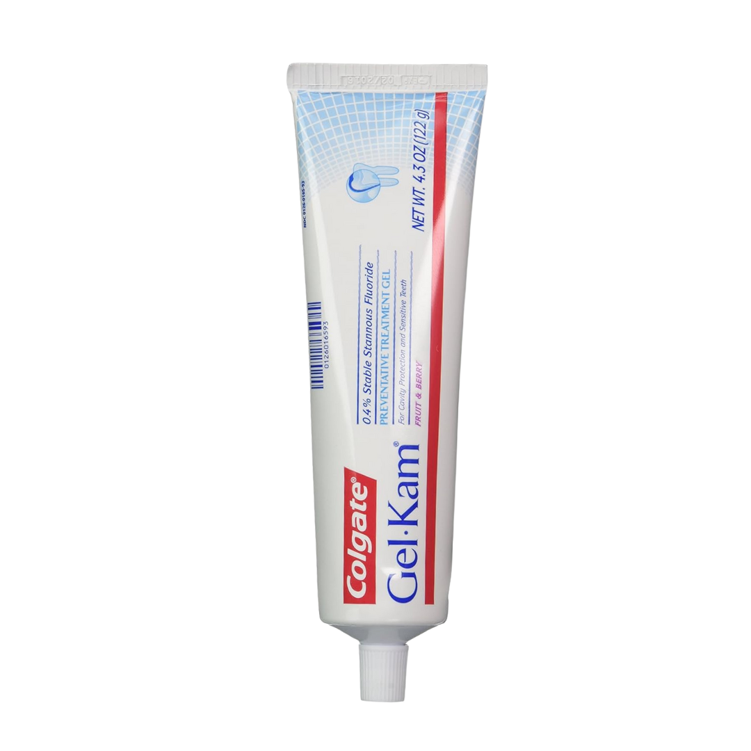 Colgate Gel-Kam Stannous Fluoride Preventive Treatment Gel Tube: 4.3 oz Fruit and Berry Flavor