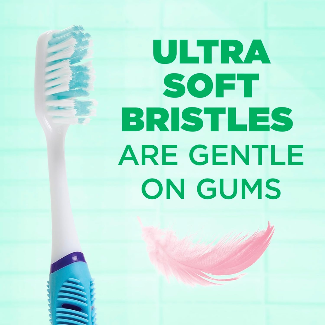 GUM 516 Technique Sensitive Care Toothbrush with Quad-Grip Handle, Ultra Soft Bristles (Packaging May Vary)