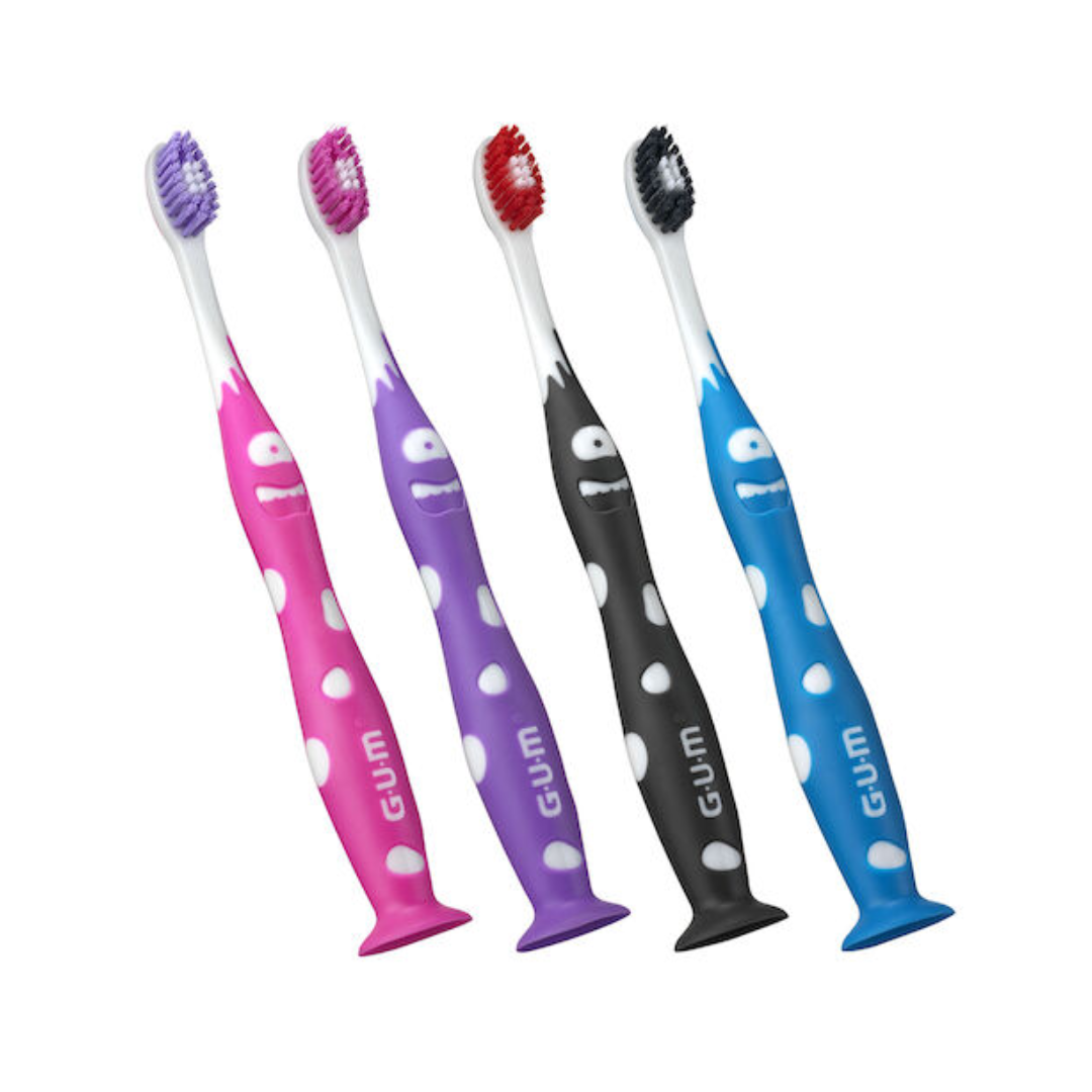 GUM Monsterz Junior Toothbrushes 5+ Years : Kids Manual Toothbrush