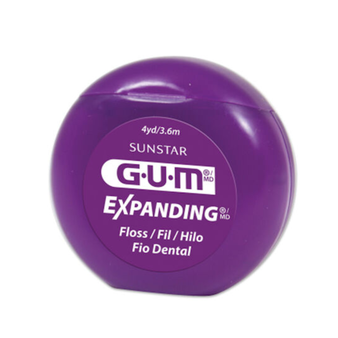 GUM Expanding Floss Waxed 4 yds, 144/Package: Bulk Expanding Floss