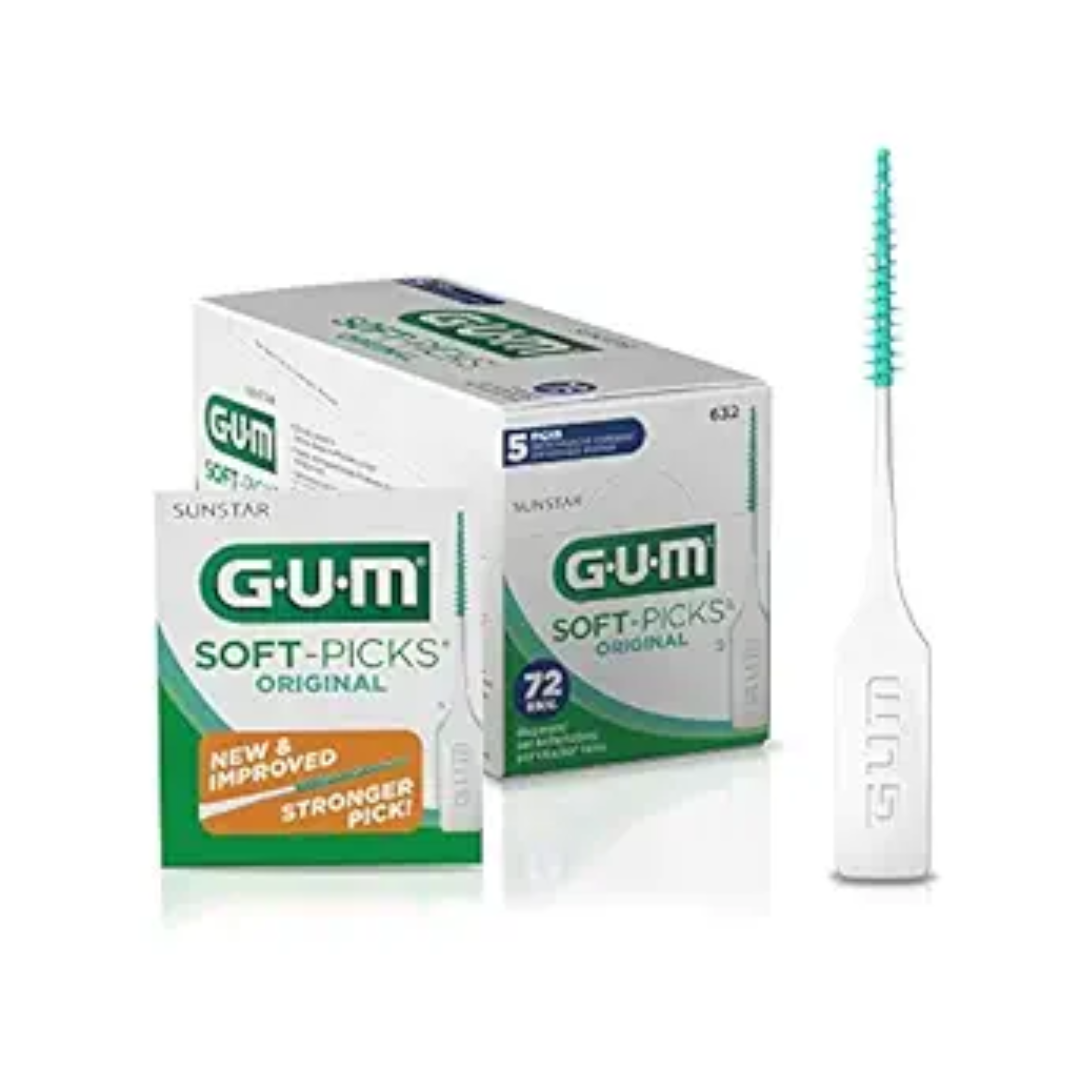 GUM Soft-Picks Original Dental Picks, 5 Soft-Picks Per Pack, 72 Packs