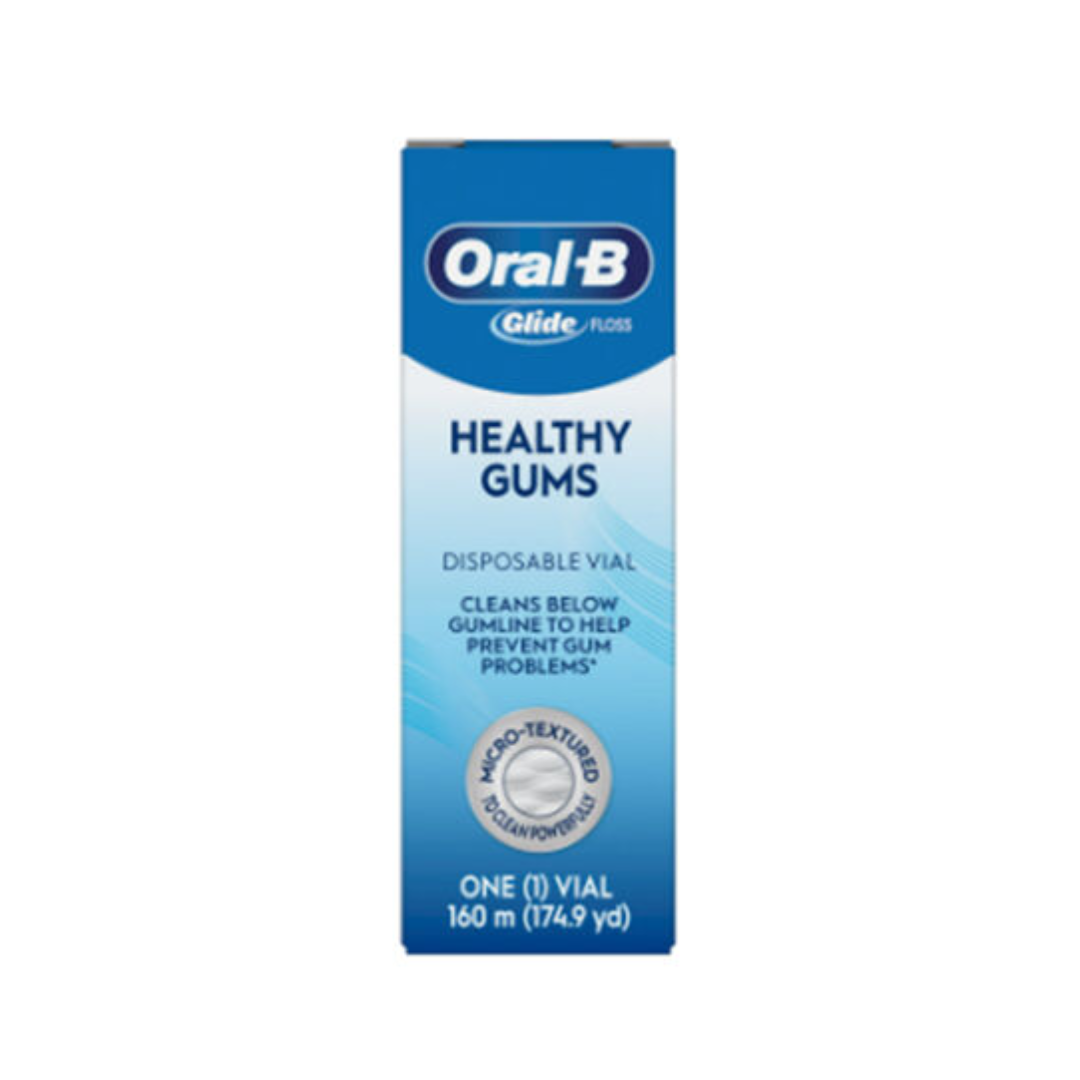 Oral-B Glide Healthy Gums Floss Refills 160m with Disposable Vial, Unflavored