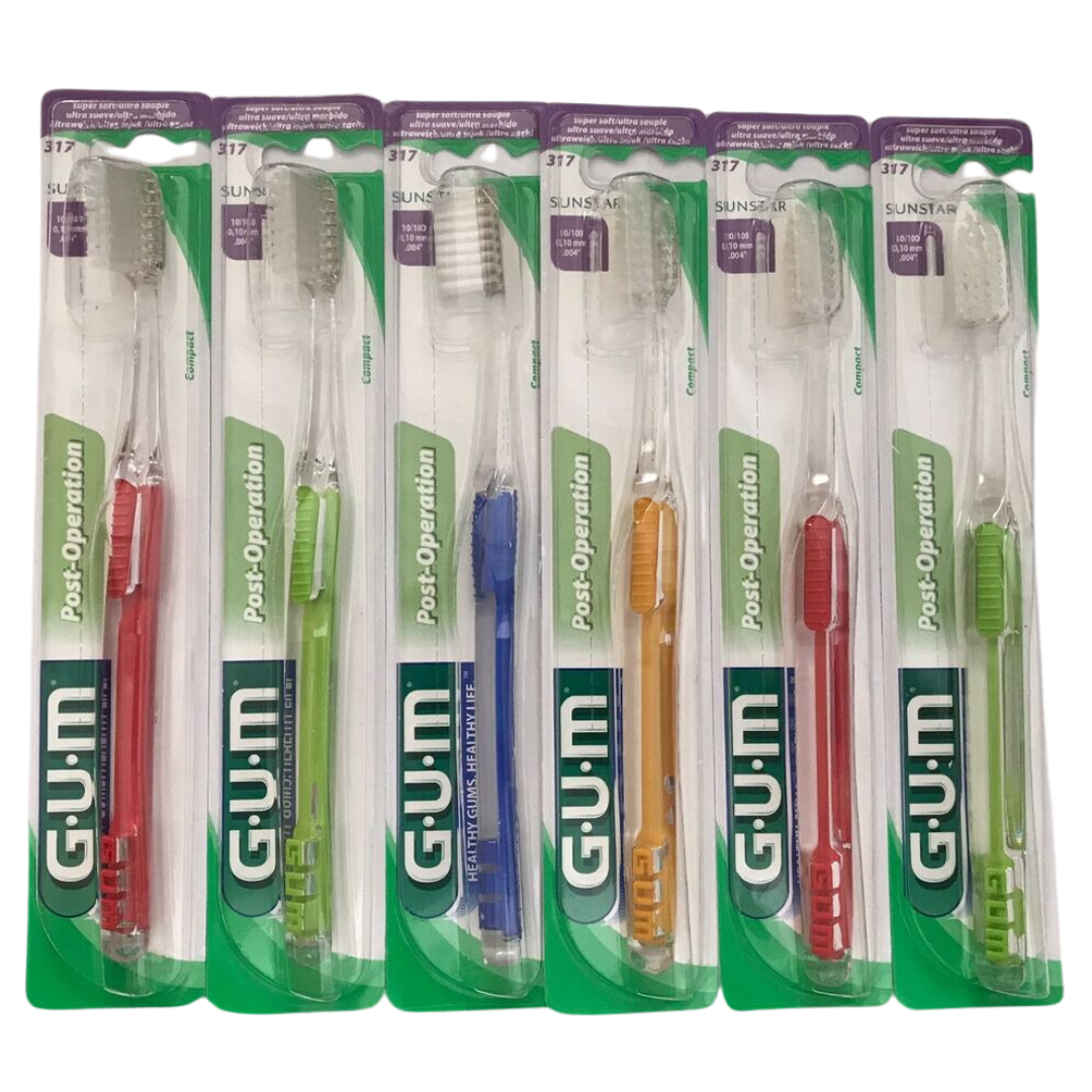 GUM Delicate Post-Surgical Operation Toothbrush 317, Ultra Gentle Bristles