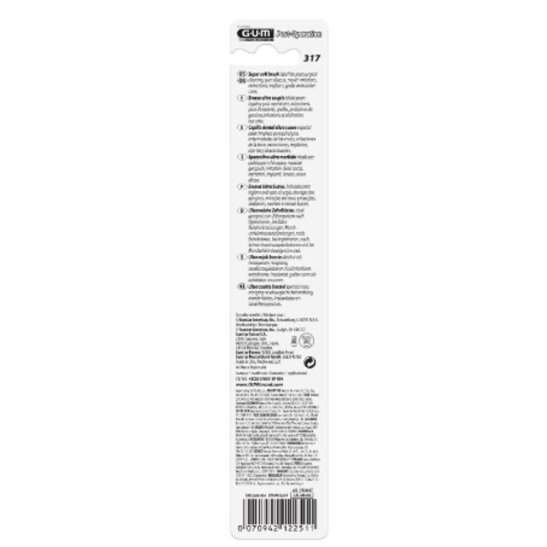 GUM 317 Delicate Post-Surgical Operation Toothbrush: Ultra-Soft Gentle Bristles