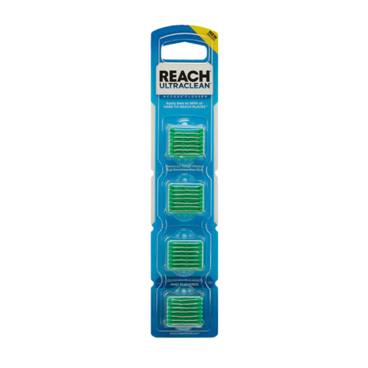 REACH Ultraclean Access Flosser Refill Heads: Mint Waxed Flavor Floss Head 28/Count per Pack