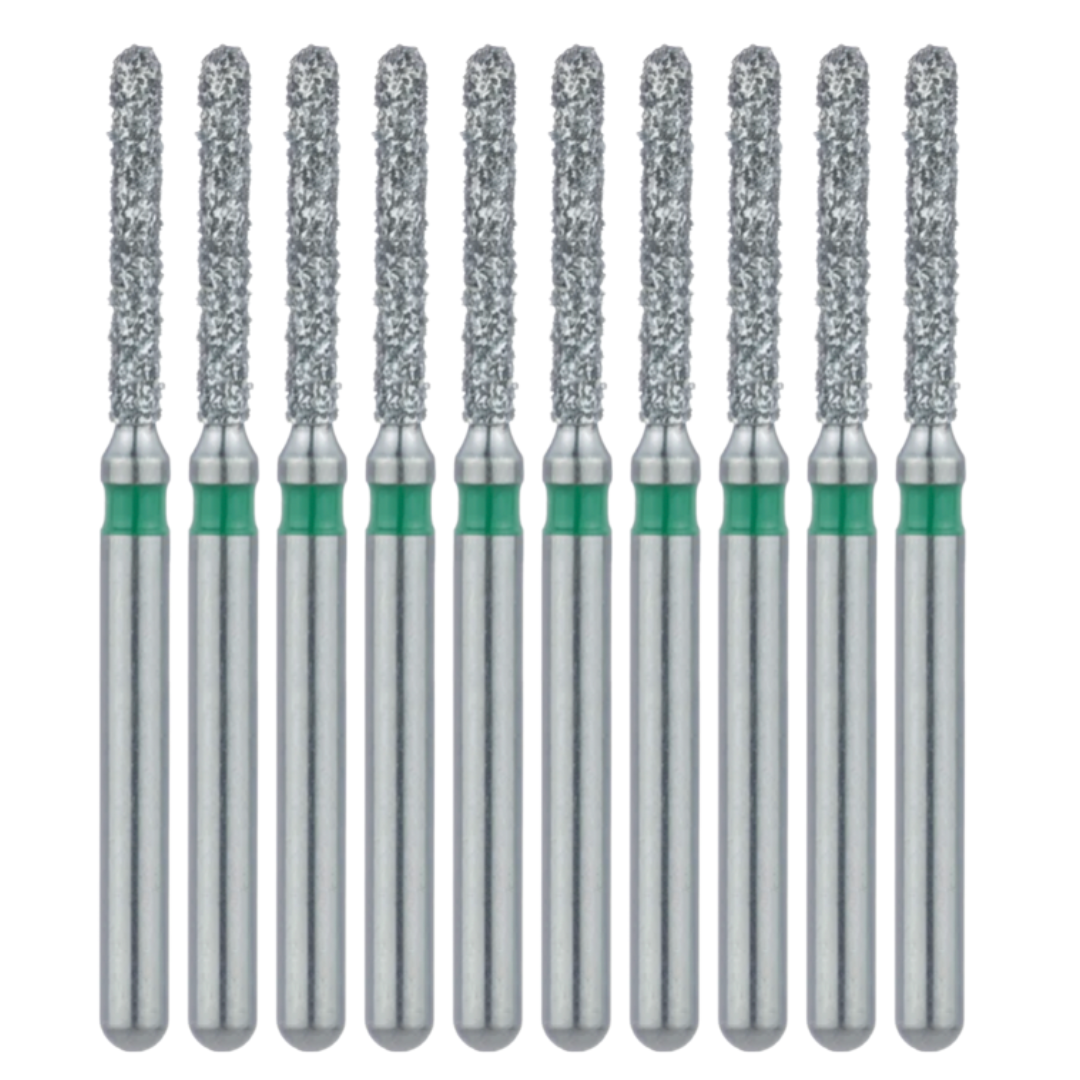10 Pack: Round End Cylinder FG Dental Diamond Burs