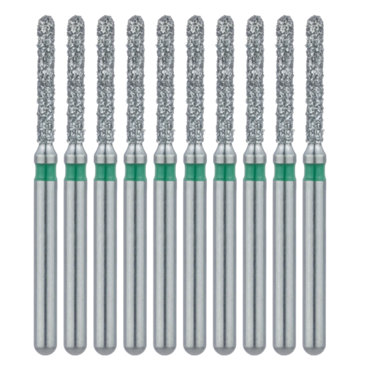 10 Pack: Round End Cylinder FG Dental Diamond Burs