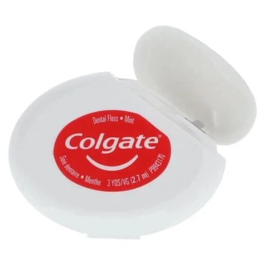 Colgate Floss Mint Waxed Dental Floss – Travel Size, 3 Yards (2027 Expiry Dates)