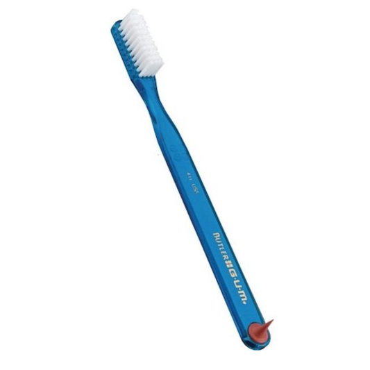 GUM 411 Classic Toothbrush: Full Head, Soft Bristles