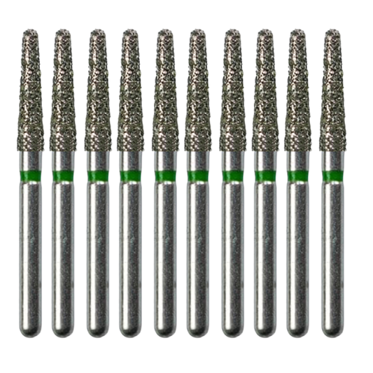 10 Pack: Round End Taper FG Dental Diamond Burs