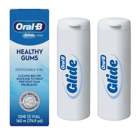 Oral-B Glide Healthy Gums Floss Refill w/ Disposable Vial, 160m, Unflavored