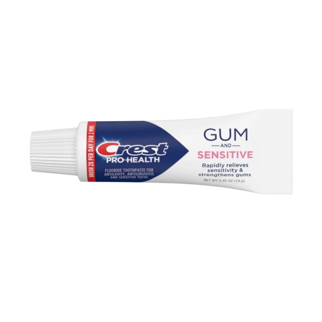 Crest Pro-Health Fluoride Sensitive & Gum Toothpaste 0.85oz: Adult Sensitive Travel-Sized Toothpaste