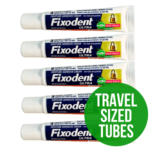 Fixodent Ultra Max Hold w/ Scope: Travel Sized/Pocket Sized Tubes, 0.35 oz
