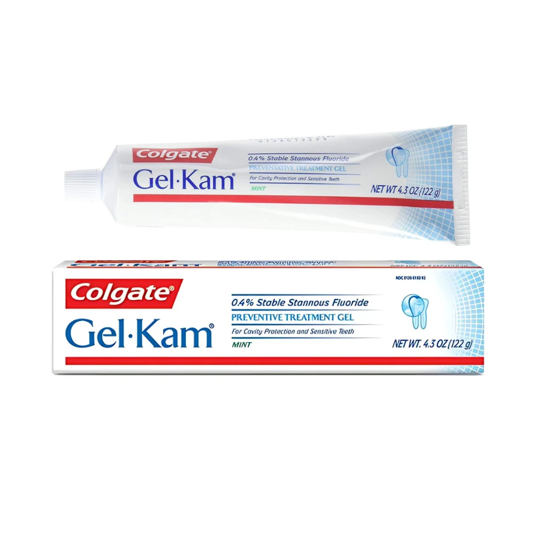Colgate Gel-Kam Preventative Treatment Gel Tube: 0.4% Stannous Fluoride, 4.3 oz, Mint Flavor