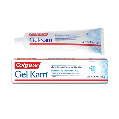 Colgate Gel-Kam Preventative Treatment Gel Tube: 0.4% Stannous Fluoride, 4.3 oz, Mint Flavor