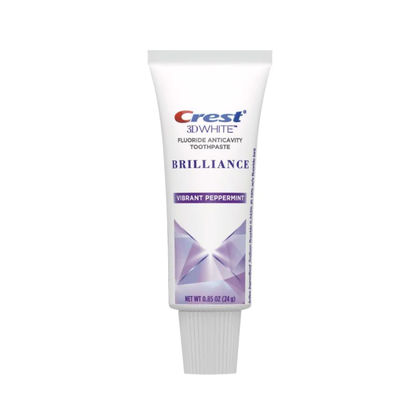Crest 3DWhite Brilliance Fluoride Anticavity Toothpaste 0.85oz: Vibrant Peppermint Flavor