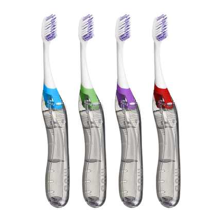 GUM 125 Orthodontic Travel V-Trim Toothbrush: Soft Bristles, Compact Head