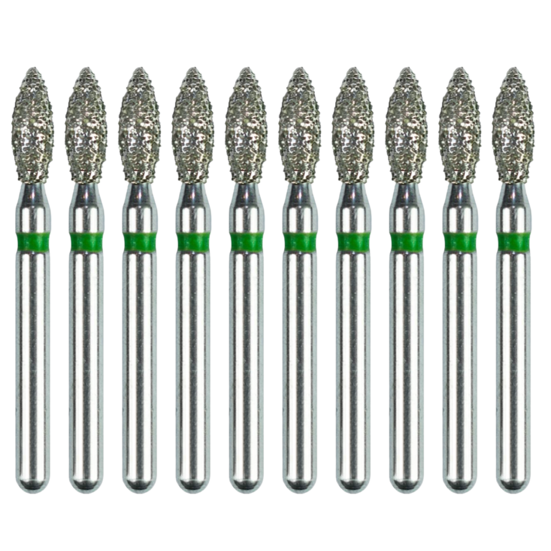 10 Pack: Pointed Football FG Dental Diamond Burs