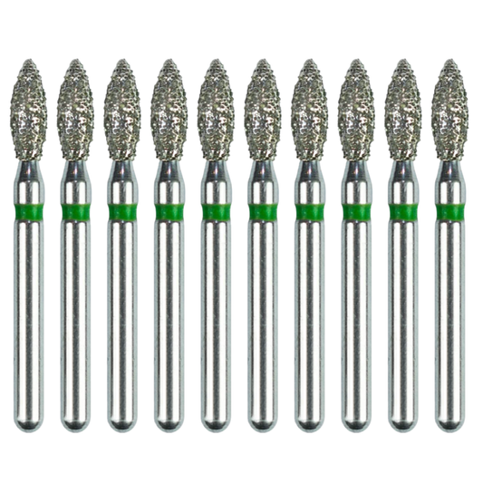 10 Pack: Pointed Football FG Dental Diamond Burs