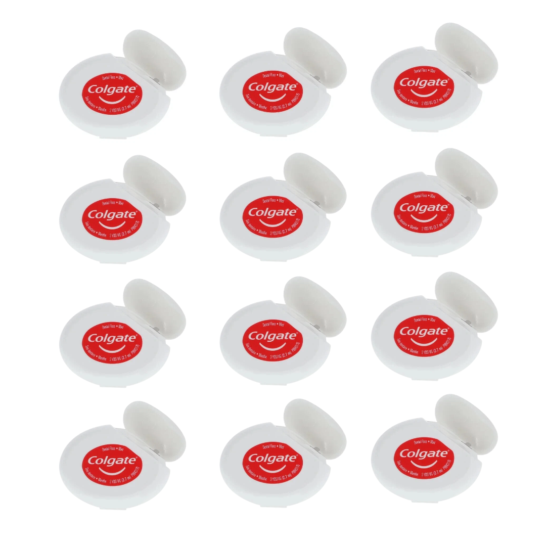 Colgate Floss Mint Waxed Dental Floss – Travel Size, 3 Yards