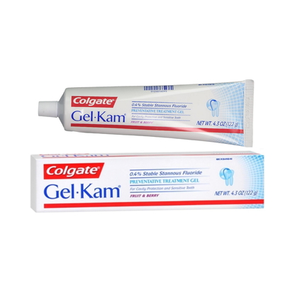 Colgate Gel-Kam Stannous Fluoride Preventive Treatment Gel Tube:  4.3 oz Fruit and Berry Flavor