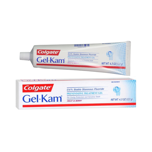 Colgate Gel-Kam Stannous Fluoride Preventive Treatment Gel Tube:  4.3 oz Fruit and Berry Flavor