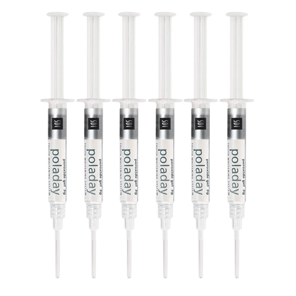 Pola Day 9.5% Hydrogen Peroxide Gel: Teeth Whitening Gel 1.3ml Refill Syringes Advanced Tooth Whitening System with Clear Zipper Pouch