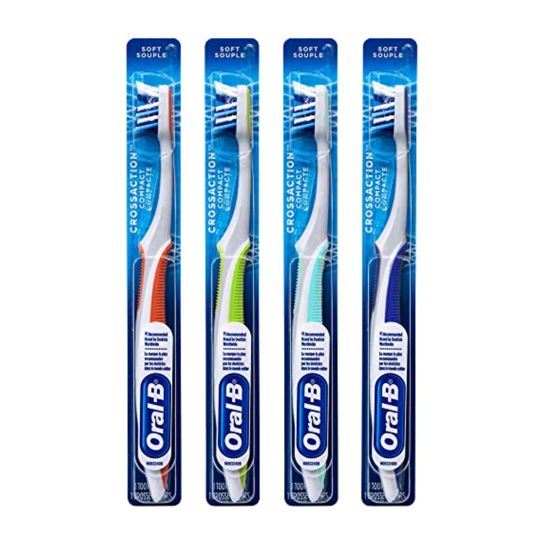 Oral-B CrossAction Compact Head Manual Toothbrush 23 Soft Bristles