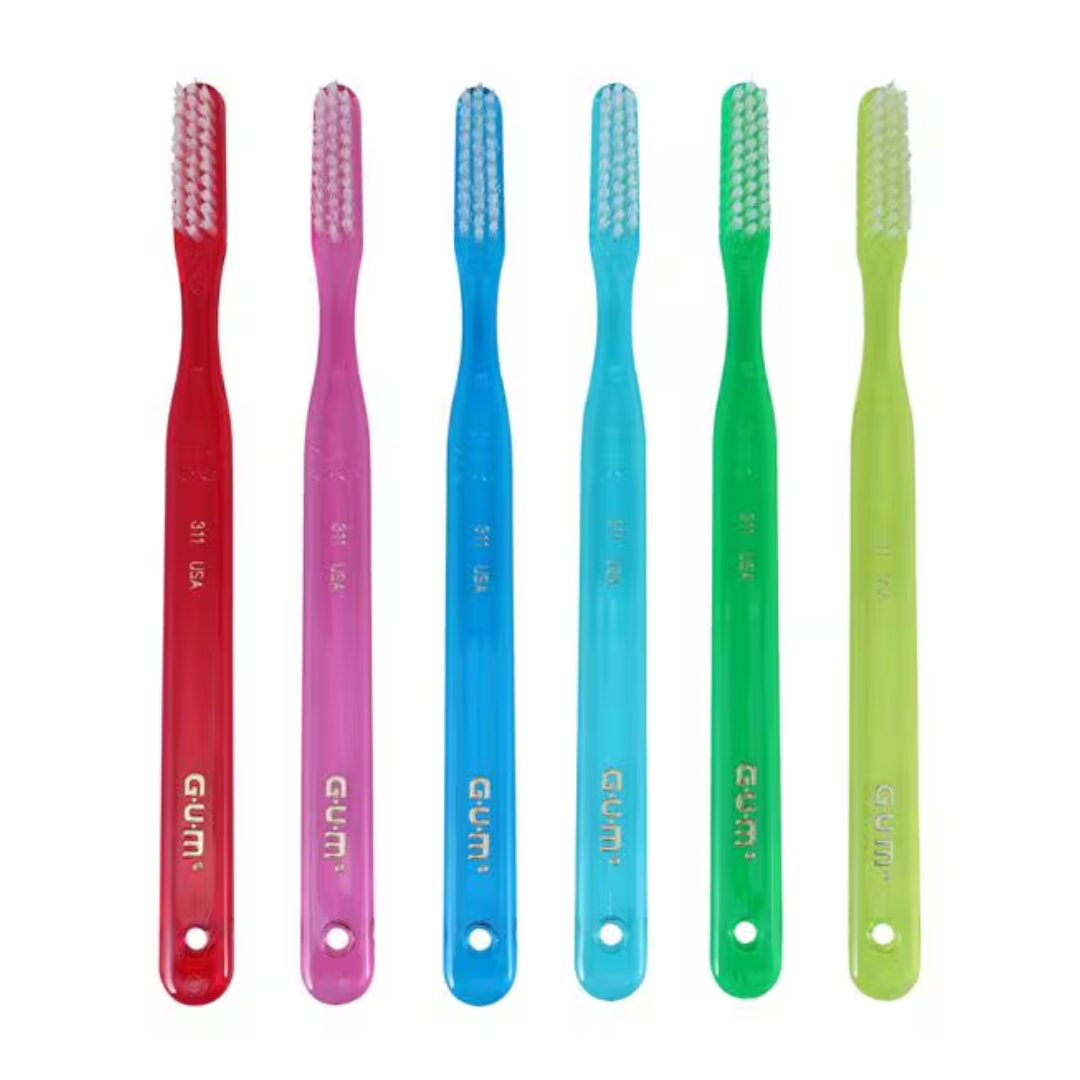 GUM 311 Classic Toothbrush: Compact Head, Soft Bristles