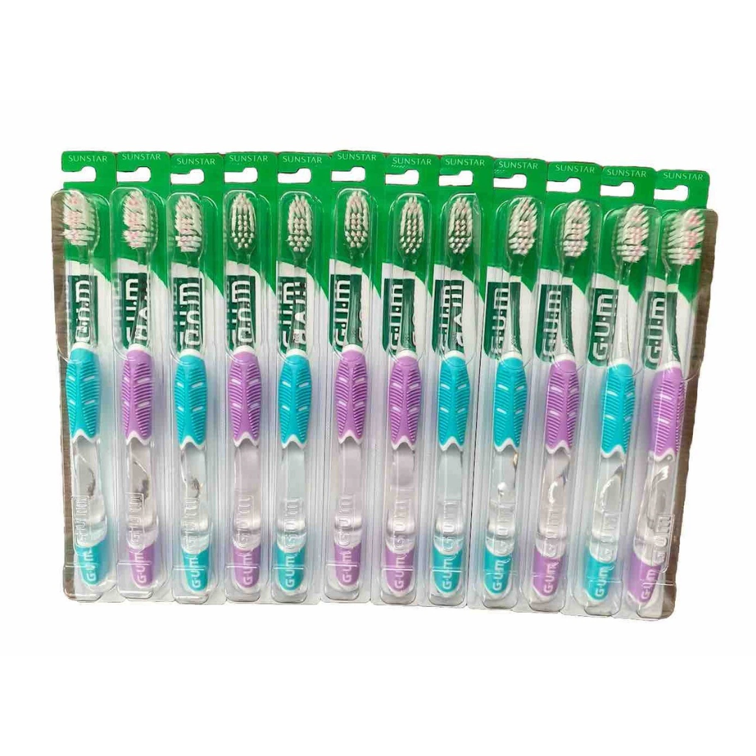 GUM 527 Technique Deep Clean Toothbrush, Compact Sensitive Adult Toothbrushes