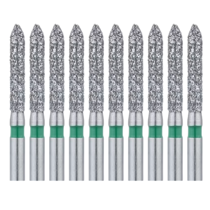 10 Pack: Torpedo / Straight Bevel FG Dental Diamond Burs
