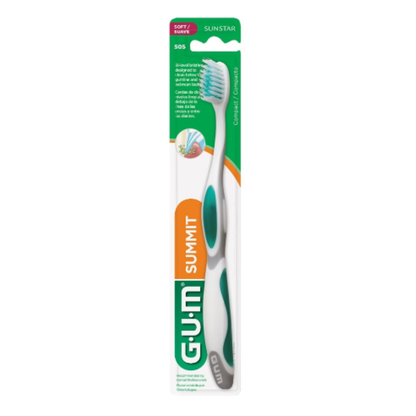 GUM 505 Summit Toothbrush: Compact Head, Soft Bristles - Gentle to Gums and Teeth