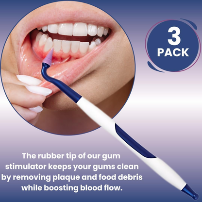 Gum Stimulator - Rubber Tip Gingival Stimulator Dental Tools, Gum Soft Picks Massager - 3 Pack