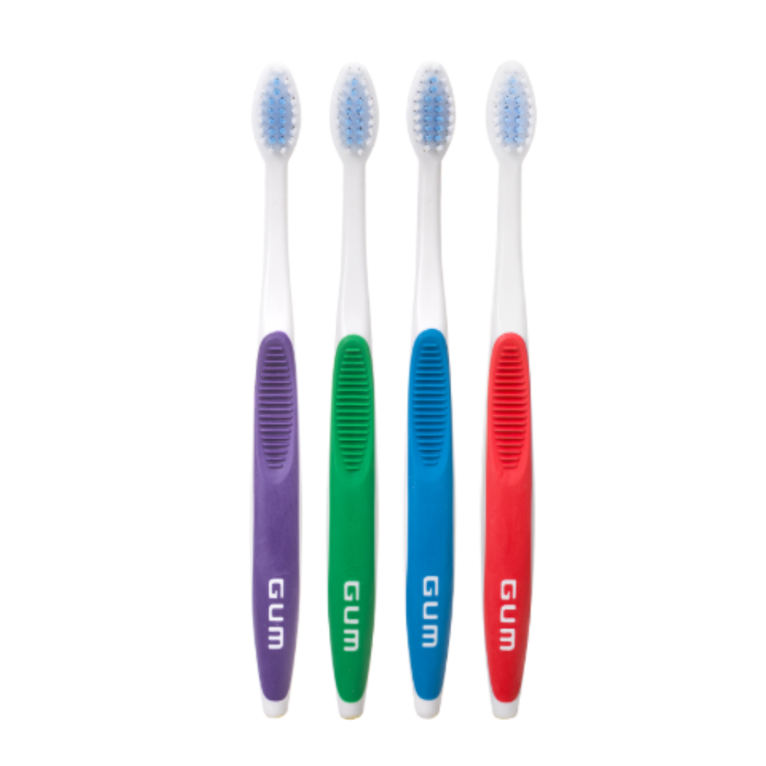 GUM 124 Orthodontic Toothbrush: 30 Tufts, Soft Bristles