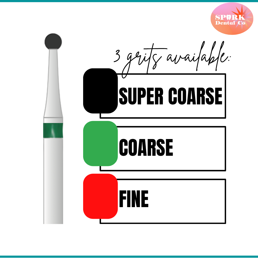 10 Pack: Round FG Dental Diamond Burs