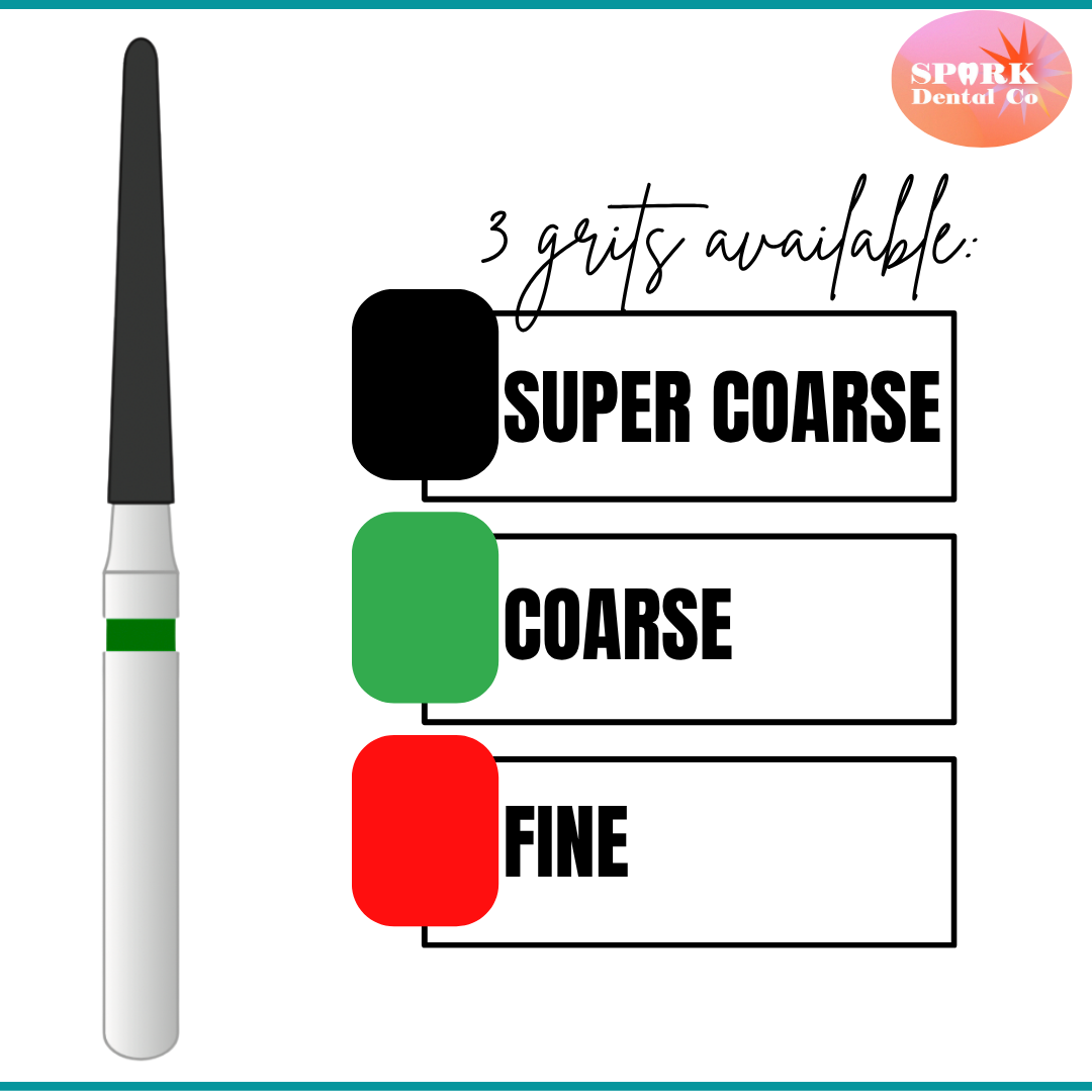 10 Pack: Round End Taper FG Dental Diamond Burs