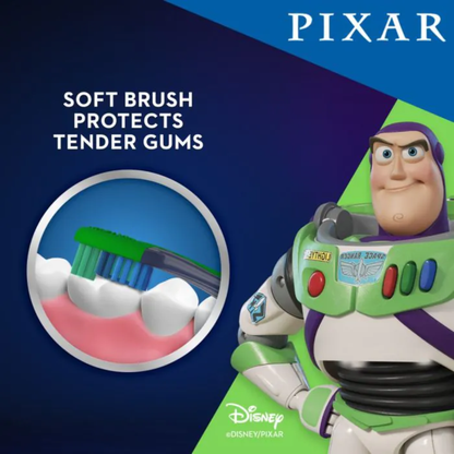 Oral-B Kids Disney Pixar 3+yr Manual Toothbrush Extra Soft Bristles, 6/Package