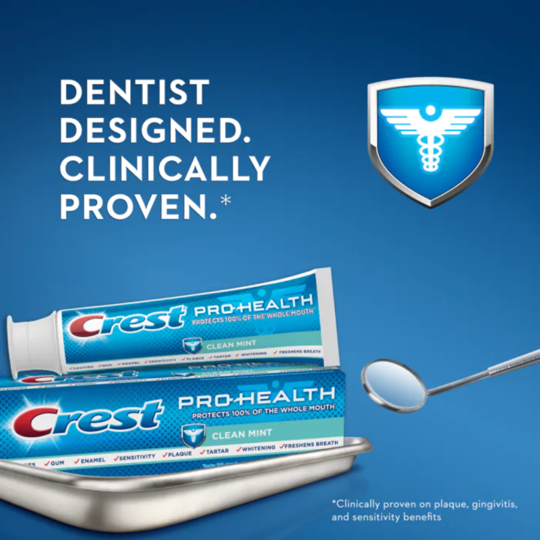 Crest Pro-Health Clean Mint Toothpaste 0.85oz: Adult Travel Sized Toothpaste 72-Pack