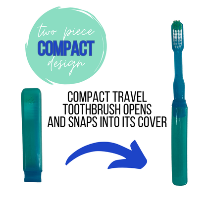 Dental Travel Kit with Toothbrush, Travel Sized Toothpaste, Mouthwash and Floss in a Reusable Zipper Pouch (TSA Approved)