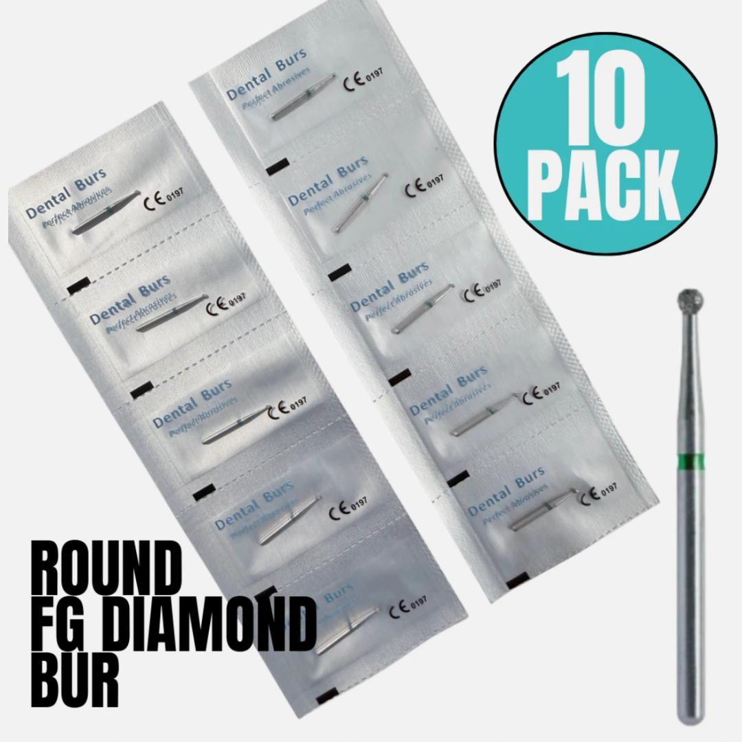 10 Pack: Round FG Dental Diamond Burs