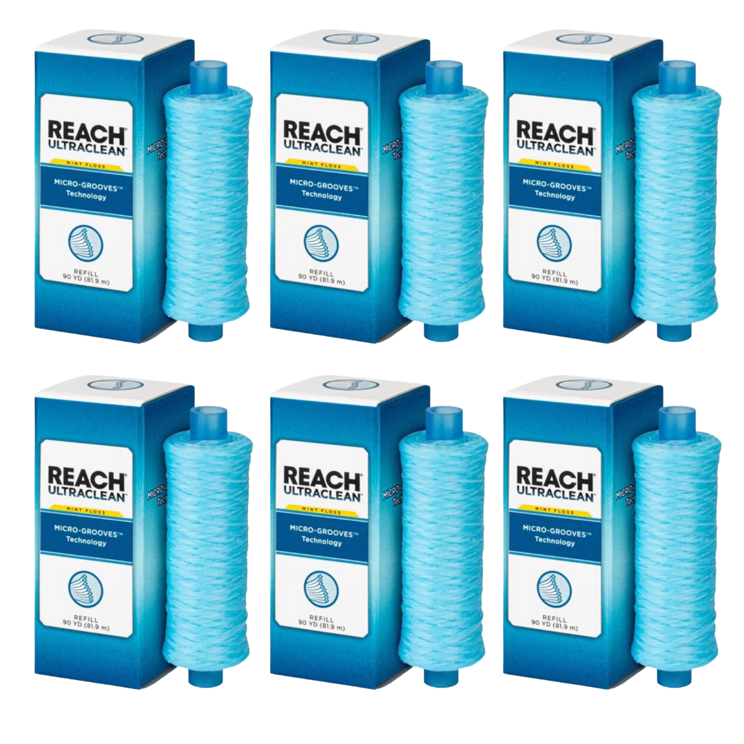 Reach Ultraclean Dental Floss Refill, Shred-Resistant Mint Floss 90-yds