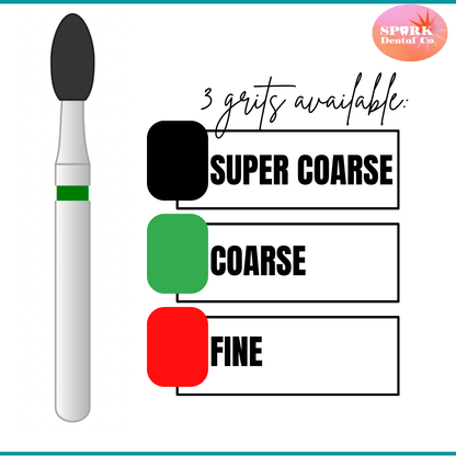 10 Pack: Egg Football FG Dental Diamond Burs