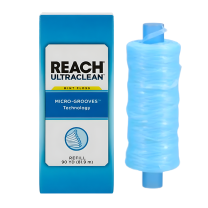 Reach Ultraclean Dental Floss Refill, Shred-Resistant Mint Floss 90-yds