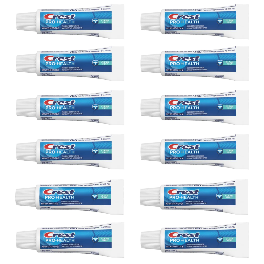 Crest Pro-Health Clean Mint Toothpaste 0.85oz: Adult Travel Sized Toothpaste
