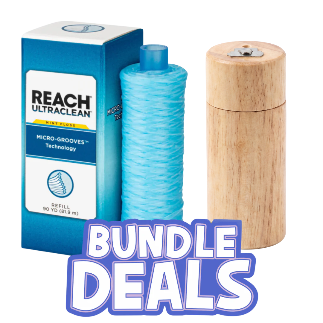 Floss Bundle: Bamboo Dispenser + REACH Ultraclean Floss (90 yd)